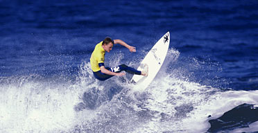 Johnny Fryer surfing on the Isle of Wight