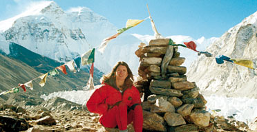 Rebecca Stephens in the Himalayas