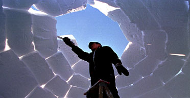 Building an igloo, Arctic
