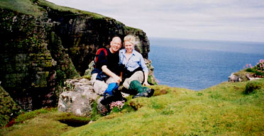 Tim Maguire and his new wife, Scotland