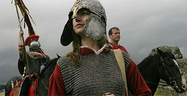 Roman battle re-enactment