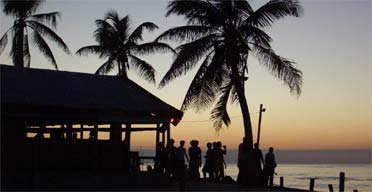 Caye Caulker at dusk, Belize