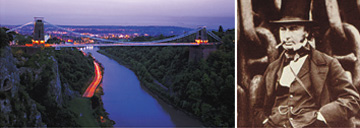 Clifton suspension bridge and engineer Brunel