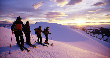 Skiiers at Riksgransen