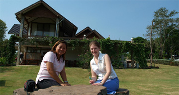 Liane Katz with host Khun Jiab in Thailand