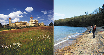 Osborne House and private beach