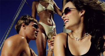 Fashionable holidaymakers