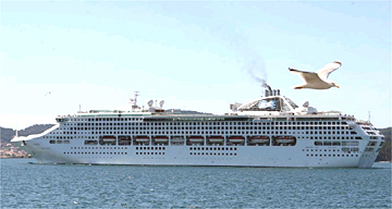 The Sea Princess cruise liner in Vigo, Spain