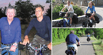 Will and Bob Beacham's bicycle ride