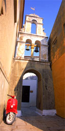 Back street of Gaios Town on Paxos