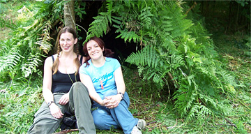 Hazel Davis with her new travelling companion