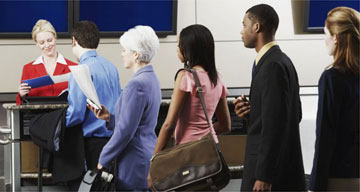 Airport check-in queues