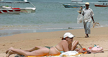 A tourist in Sri Lanka