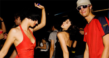 Dancing in a Barcelona nightclub