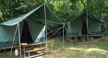 Tents at the Cinnamon Bay Campground, US Virgin Islands