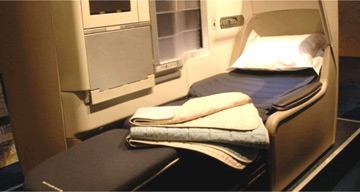 The new BA business class flat bed