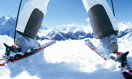 Skiing in Finkenberg, Austria