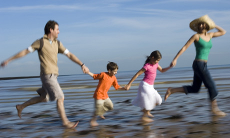 Family at Kingsgate Bay, Kent