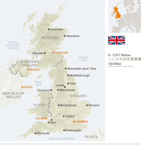 Map of UK