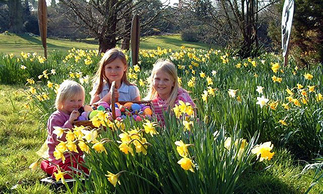 An Easter egg hunt at Borde Hill in Sussex