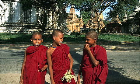 Novice monks in Burma