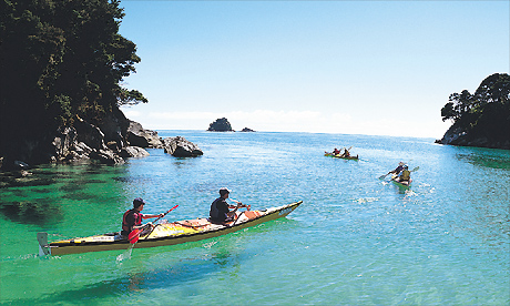 Kayaking in the Abel Tasman national park, New Zealand