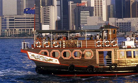 Sightseeing boat in Hong Kong