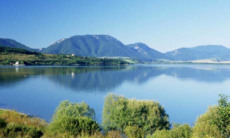 Liptovska reservoir, in the Tatra mountains, Solvakia