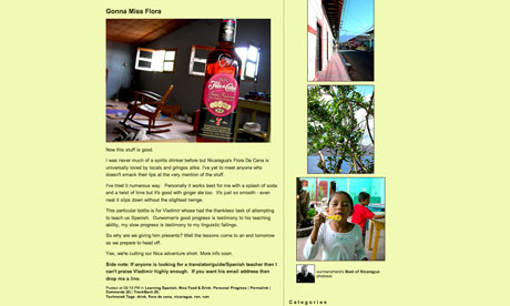 Our man in Granada blog screengrab