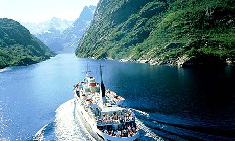 Hurtigruten, a coastal ferry in Norway