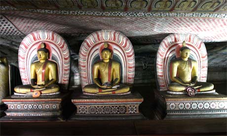 Dambulla cave temples in Sri Lanka