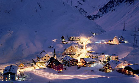 Skiing resort St Christoph, Austria