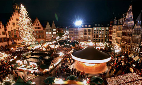 Traditional Christmas market in Frankfurt, Germany