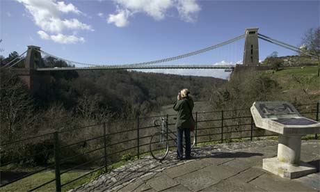 Taking a photograph of Clifton Suspension Bridge