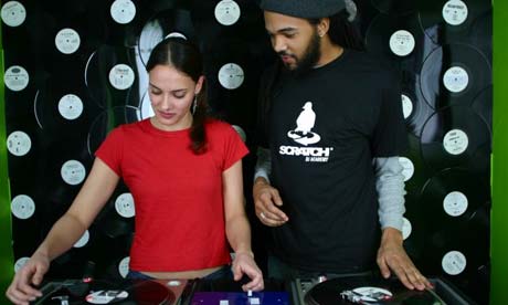 DJ-ing at New York's Scratch Academy
