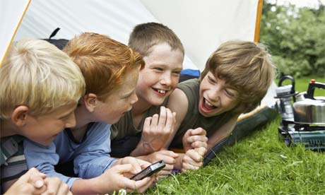 Children camping