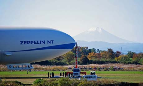 Airship with Mount Fuji, Japan