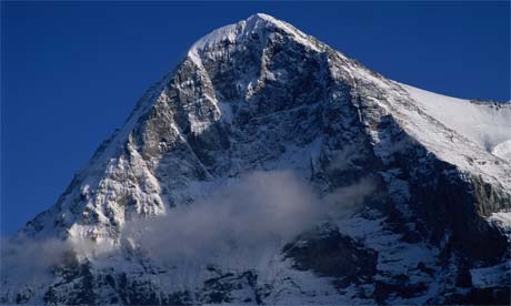 North Face of the Eiger, Switzerland Shear madness?  imagine launching 