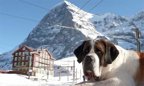 Eiger Mountain, Switzerland Base camp  Hotel Bellevue des Alpes.