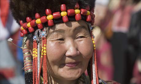 Mongolian woman in traditional