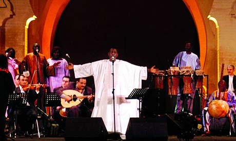 Youssou N'Dour performing in Fes
