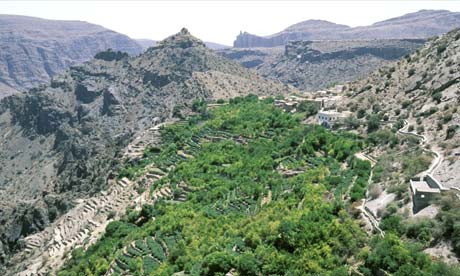 The Jabal Akhdar mountains in Oman