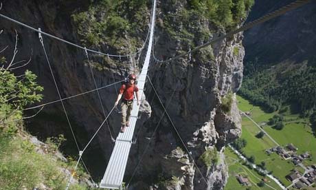 Via Ferrata in Murren, Switzerland