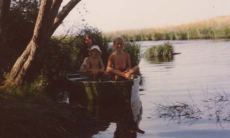 Jonathan Trigell and family in the alps