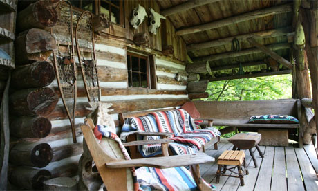 Veranda of Main Lodge at Pollywogg Holler