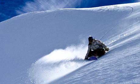 Lesley McKenna snowboarding in Cairngorm, Scotland