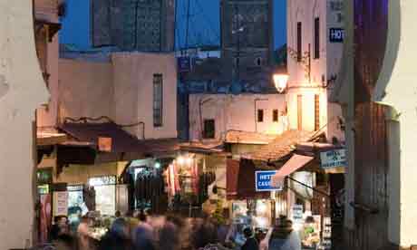 An idyllic place to Christmas shop: Bab Bou Jeloud Gate, Fes El-Bali in Fes, Morroco