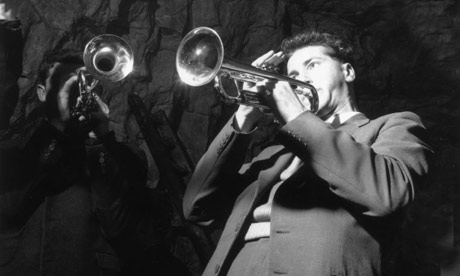 Members of a jazz band playing during a party held in Chislehurst Caves in Kent in 1959