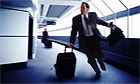 Businessman Running to Catch a Flight