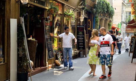 Tourists in the Latin Quarter, Paris